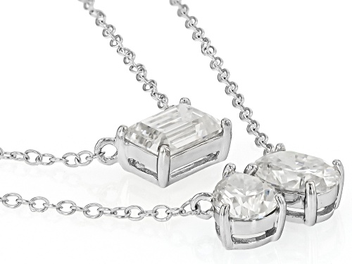 Pre-Owned MOISSANITE FIRE® 2.69CTW DEW PLATINEVE® MULTILAYER NECKLACE - Size 18