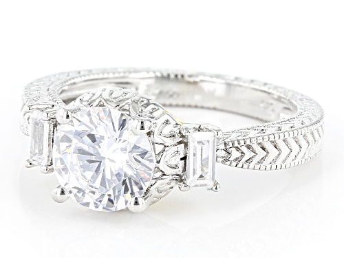 Pre-Owned Bella Luce® 2.92ctw White Diamond Simulant Rhodium And 14k Yellow Gold Over Sterling Silve - Size 11
