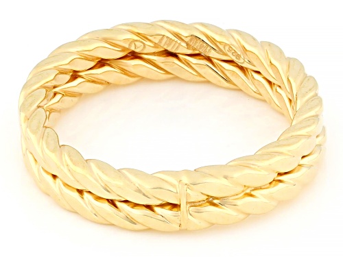 Pre-Owned Oro Divino 14k Yellow Gold with Sterling Silver Core Ring - Size 7