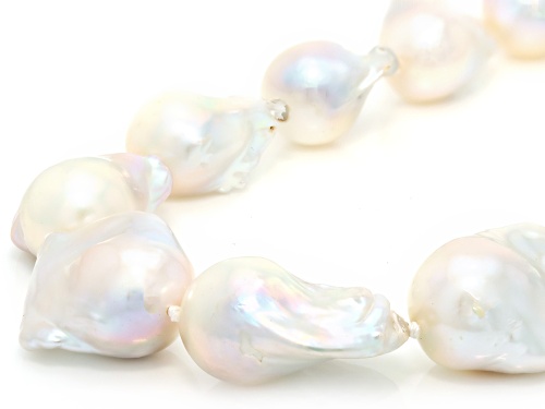 Pre-Owned Genusis ™ 13-16mm White Cultured Freshwater Pearl Sterling Silver 18 Inch Strand Necklace - Size 18