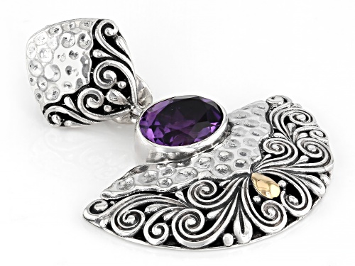 Pre-Owned Artisan Collection of Bali™ 2.70ct Amethyst Sterling Silver Balinese Scrollwork Enhancer