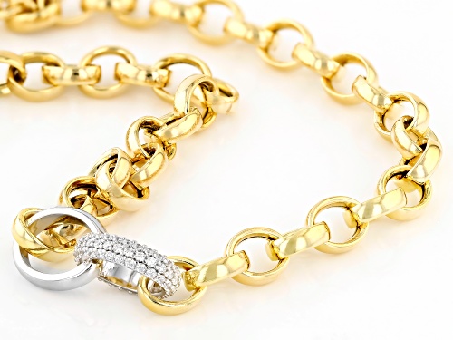 Pre-Owned Bella Luce® Italia 1.17ctw White Diamond Simulant Eterno™ Yellow Rolo Necklace(0.70ctw DEW - Size 20