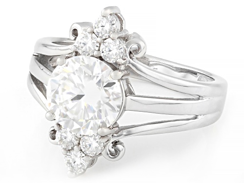 Pre-Owned MOISSANITE FIRE® 2.26CTW DEW ROUND BRILLIANT PLATINEVE® RING - Size 9