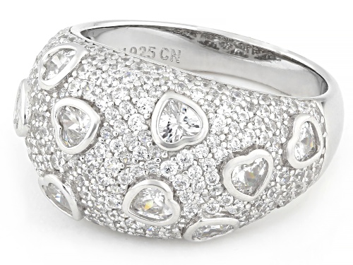 Pre-Owned Bella Luce® 5.19ctw White Diamond Simulant Rhodium Over Sterling Silver Ring - Size 6
