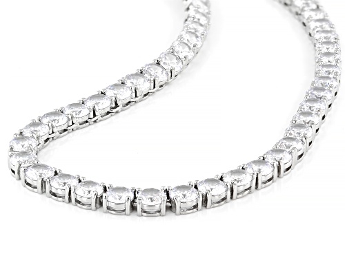 Pre-Owned Bella Luce® 94.32ctw White Diamond Simulant Rhodium Over Brass Necklace - Size 18
