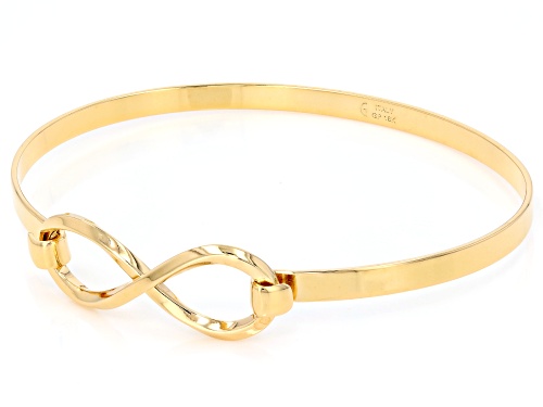 Pre-Owned Moda Al Massimo® 18k Yellow Gold Over Bronze Infinity Bracelet - Size 8