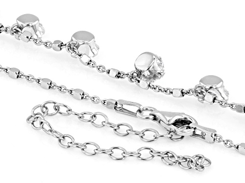 Pre-Owned Bella Luce® 5.04ctw White Diamond Simulant Rhodium Over Sterling Silver Necklace - Size 15