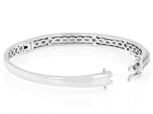 Pre-Owned Bella Luce® 4.85ctw White Diamond Simulant Rhodium Over Brass Bangle Bracelet (2.93ctw DEW - Size 7