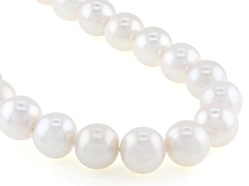 Pre-Owned Genusis™ 10-13mm White Cultured Freshwater Pearl Rhodium Over Sterling Silver 18 Inch Stra - Size 18