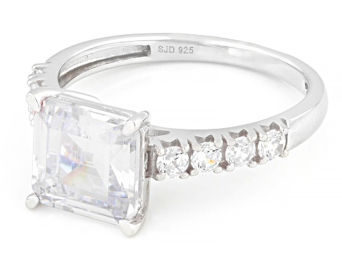 Pre-Owned Bella Luce® 4.60ctw White Diamond Simulant Rhodium Over Sterling Silver Ring - Size 7