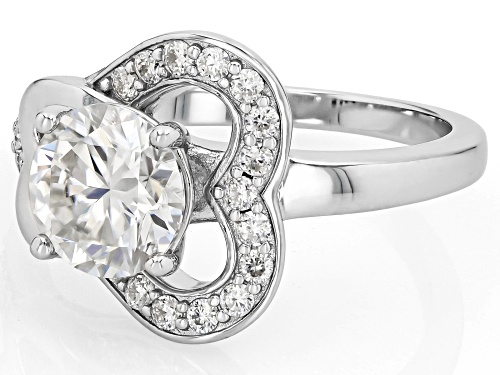 Pre-Owned MOISSANITE FIRE® 1.87CTW DEW ROUND BRILLIANT PLATINEVE® RING - Size 8