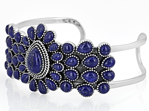 Pre-Owned Southwest Style by JTV™ Lapis Lazuli Sterling Silver Cuff Bracelet
