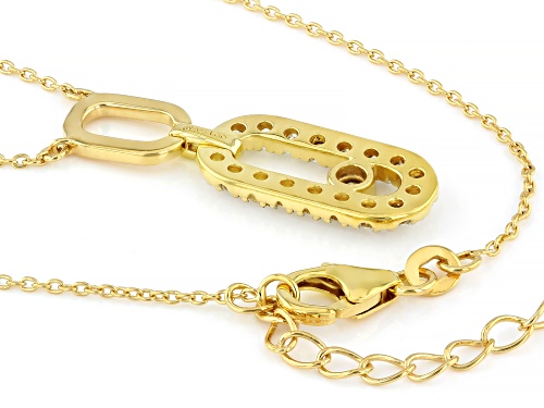 Pre-Owned Prazana® Lab-Grown Diamonds 0.75ctw White Diamond 18K Yellow Gold Over Silver Necklace, G- - Size 18