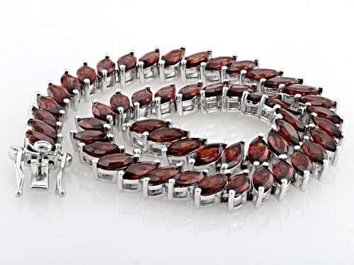 Pre-Owned 14.00ctw Vermelho Garnet™ Rhodium Over Sterling Silver Bracelet - Size 8