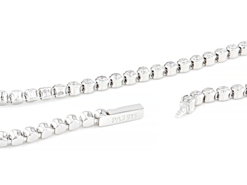 Pre-Owned MOISSANITE FIRE® 12.00CTW DEW ROUND BRILLIANT PLATINEVE® TENNIS NECKLACE - Size 18