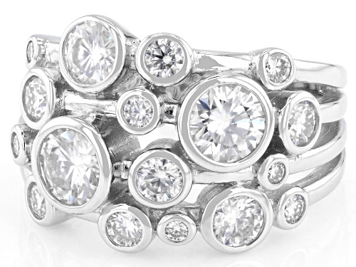Pre-Owned MOISSANITE FIRE® 2.04CTW DEW ROUND PLATINEVE® RING - Size 8