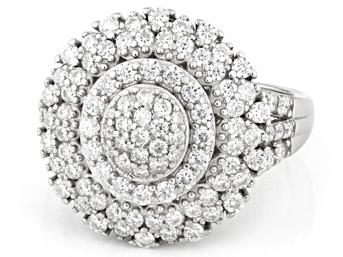 Pre-Owned MOISSANITE FIRE® 1.43CTW DEW ROUND PLATINEVE® RING - Size 8