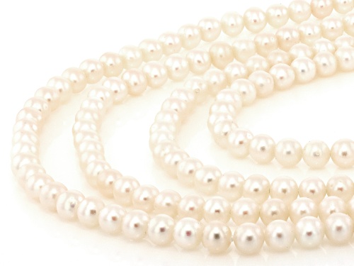 Pre-Owned 5mm White Cultured Freshwater Pearl 100 Inch Endless Strand Necklace