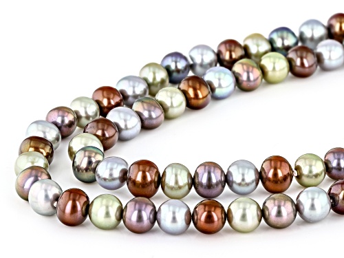 Pre-Owned 6-7mm Multicolor Cultured Freshwater Pearl 36 Inch Endless Strand Necklace - Size 36