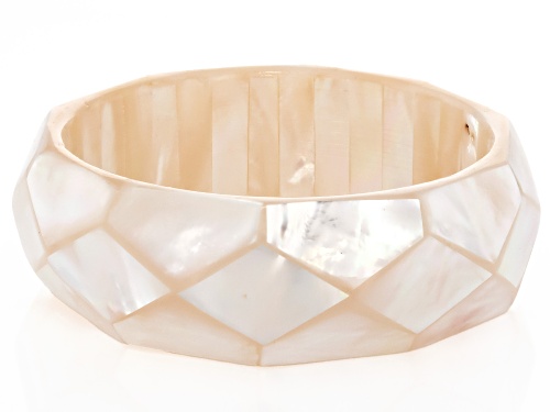Pre-Owned White South Sea Mother-Of-Pearl Bangle