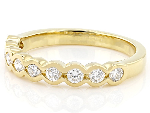 Pre-Owned Prazana® Lab-Grown Diamonds 0.45ctw White Diamond 18K Yellow Gold Over Silver Band Ring, G - Size 7