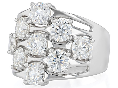 Pre-Owned MOISSANITE FIRE® 4.50CTW DEW ROUND PLATINEVE® RING - Size 8