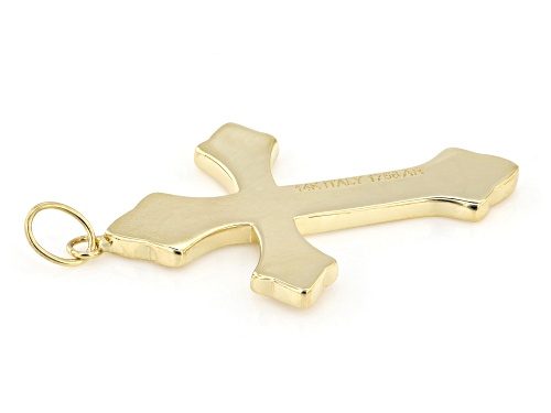 Pre-Owned Stefano Oro® 14k Yellow Gold Cross Ricami Pendant