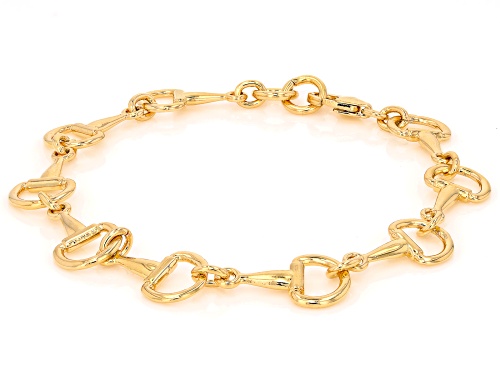Pre-Owned Moda Al Massimo® 18k Yellow Gold Over Bronze Bracelet. Made in Italy. - Size 8