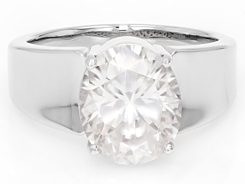 Pre-Owned MOISSANITE FIRE® 4.20CT DEW OVAL PLATINEVE® RING - Size 8