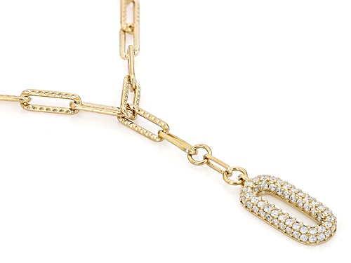 Pre-Owned Bella Luce® 0.46ctw White Diamond Simulant Eterno™ Yellow Paperclip Y-Necklace - Size 18