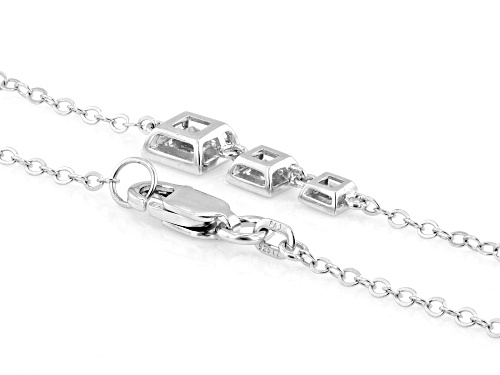 Pre-Owned Bella Luce® 11.34ctw White Diamond Simulant Rhodium Over Sterling Silver Necklace - Size 24