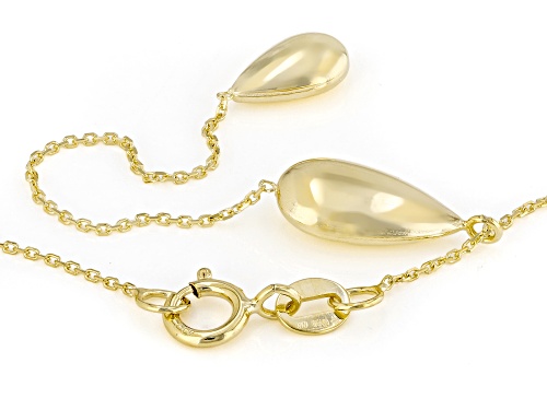 Pre-Owned Splendido Italian Jewelry™ 10k Yellow Gold Teardrop Y-Necklace - Size 18