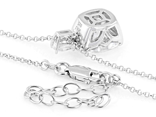 Pre-Owned MOISSANITE FIRE® 5.27CTW DEW SQUARE AND RECTANGULAR CUSHION PLATINEVE® PENDANT AND CHAIN