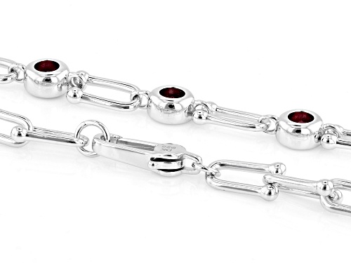 Pre-Owned 8.50ctw Lab Created Ruby Rhodium Over Sterling Silver Necklace - Size 20