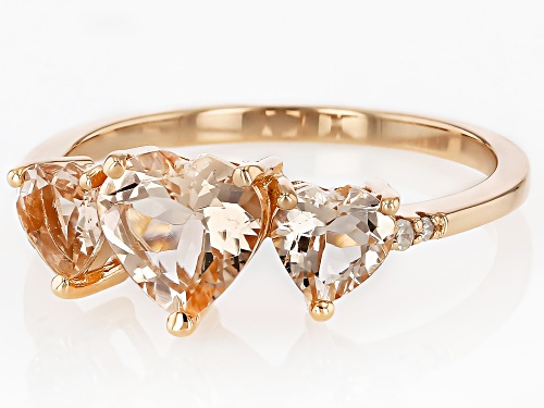 Pre-Owned 1.72ctw Cor De Rosa™ Morganite With 0.03ctw White Diamond 10k Rose Gold Ring - Size 7