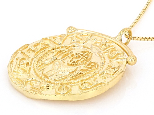 Pre-Owned Splendido Italian Jewelry™ 10k Yellow Gold Arezzo Coin Pendant with Chain