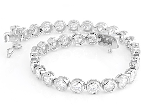 Pre-Owned MOISSANITE FIRE® 7.36CTW DEW ROUND BRILLIANT PLATINEVE® TENNIS BRACELET - Size 8