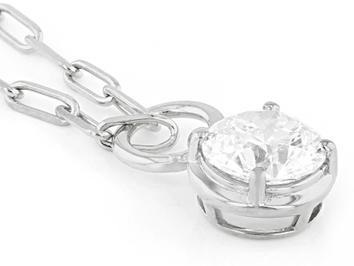 Pre-Owned Prazana®Lab-Grown Diamonds 1.15ct Round Diamond Rhodium Over Sterling Silver Necklace, G-H - Size 18