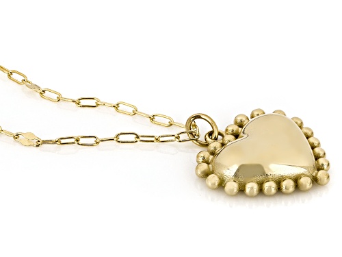 Pre-Owned Stefano Oro® 14k Yellow Gold Etruscan Heart Collection 18