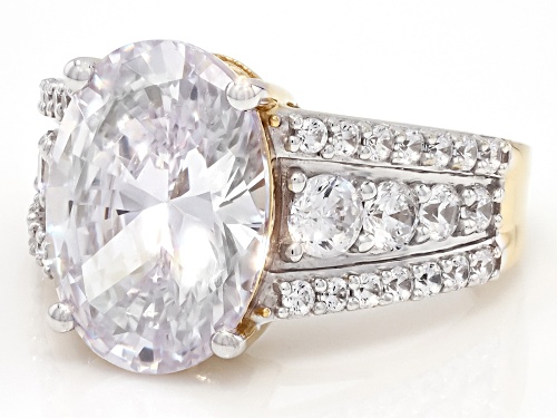 Pre-Owned Bella Luce® 10.10ctw White Diamond Simulant Eterno™ Yellow Ring(6.12ctw DEW) - Size 10