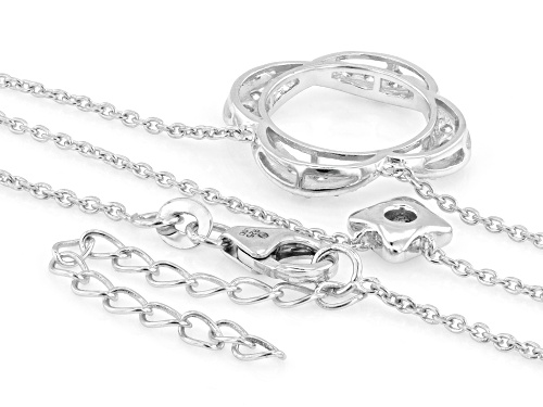 Pre-Owned Prazana® Lab-Grown Diamonds 0.75ctw Diamond Rhodium Over Sterling Silver Layered Necklace, - Size 18