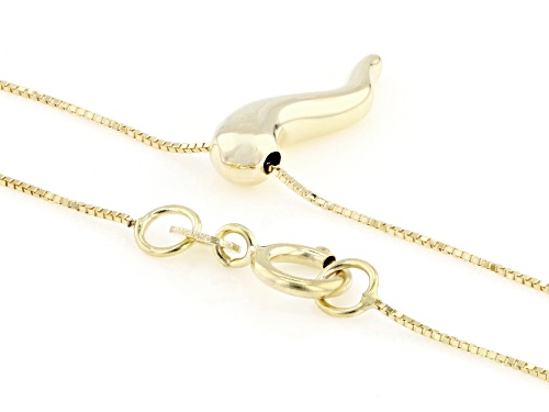 Pre-Owned Splendido Italian Jewelry™ 10k Yellow Gold Italian Horn Necklace - Size 20