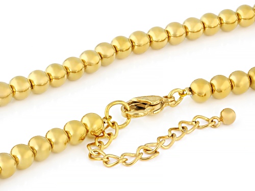 Pre-Owned Sophisticated Steel® 18K Yellow Gold Over Stainless Steel 6mm Bead Necklace - Size 18
