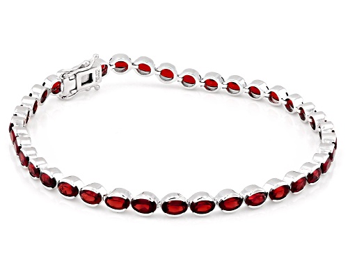 Pre-Owned 9.25ctw Vermelho Garnet™ Rhodium Over Sterling Silver Tennis Bracelet - Size 7.25
