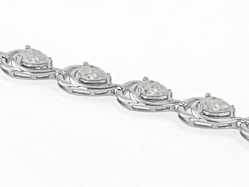 Pre-Owned MOISSANITE FIRE® 6.02CTW DEW PEAR SHAPE  PLATINEVE® TENNIS BRACELET - Size 7.25