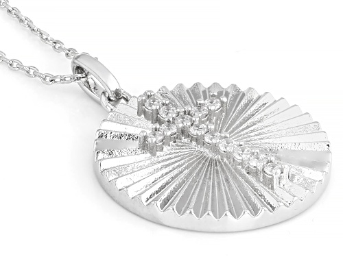 Pre-Owned Bella Luce® Ottone 0.30ctw White Diamond Simulant Rhodium Plated Pendant