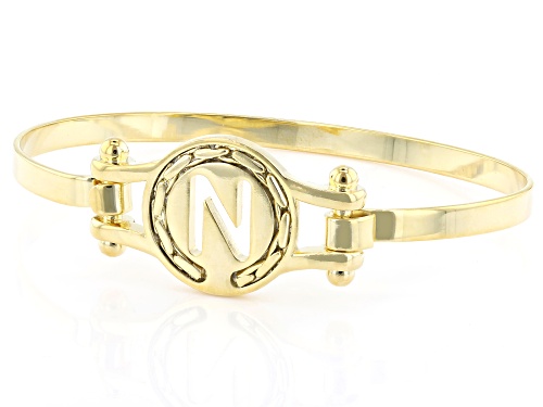 Pre-Owned Moda Al Massimo® 18K Yellow Gold Over Bronze Cardano Initial 