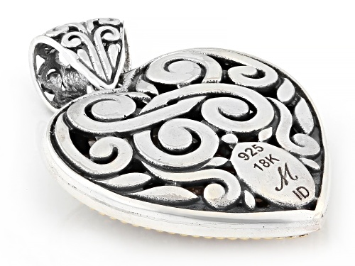 Pre-Owned Artisan Collection of Bali™ 2.14ctw  Bella Luce™ Sterling Silver & 18K Yellow Gold Heart P