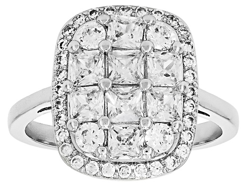 Pre-Owned Bella Luce® Ottone 7.75ctw White Diamond Simulant Rhodium Plated Ring, Pendant, and Earrin