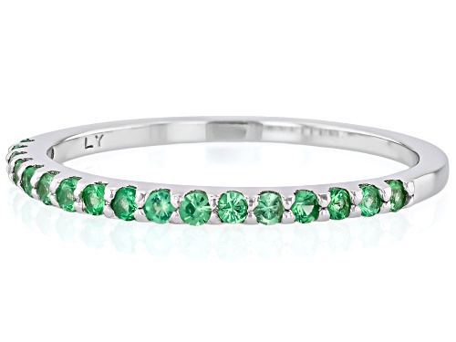 Pre-Owned 0.26ctw Tsavorite Rhodium Over Sterling Silver Ring - Size 9